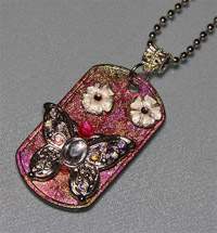 Dog Tags Bling - Butterfly
